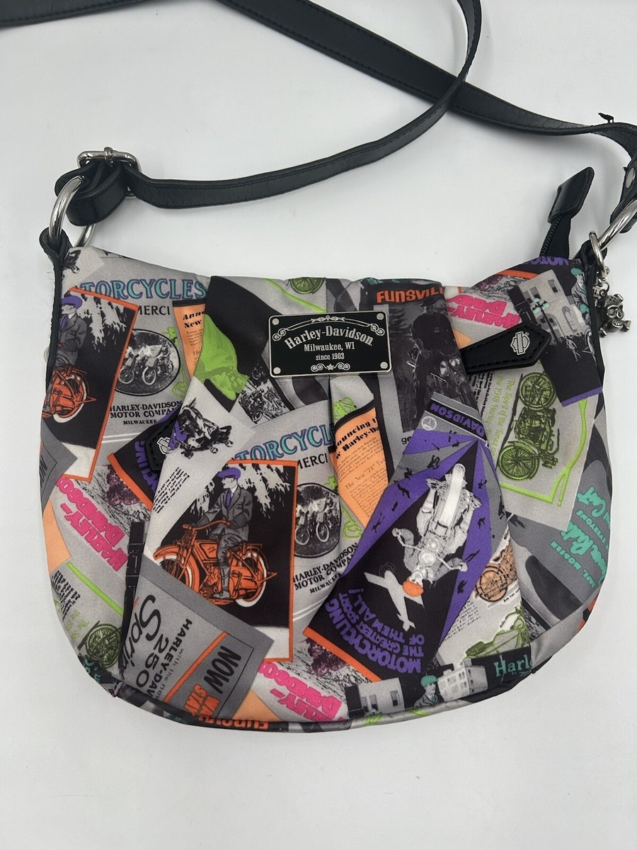 Harley Davidson Women's Crossbody Retro Art Work Yesterday's News