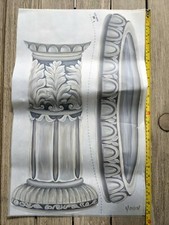 Tatouage Dry Rub Transfer Kit by Carolyn Bird Bath Podium 14.75" x 24"