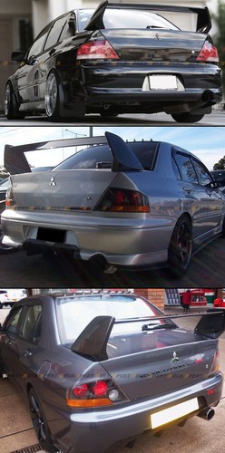 For 2002-07 Mitsubishi Lancer Evo 7 8 9 Matt Black Evo Style Trunk Spoiler Wing - Picture 5 of 5