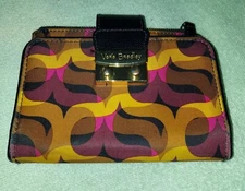 Vera Bradley Modern Lights Multi-Color Signature Logo Zip-Around Wallet NWOT