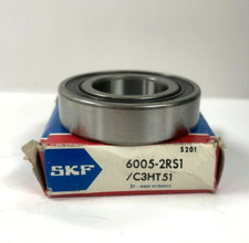 SKF RUBBER SEALED BALL BEARING, 6005-2RSI, 25MM X 47MM X 12MM