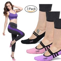 Yoga Socks Non Slip Skid Pilates Barre With Grips Low Cut Cotton For Women Pa... on sale Yoga Socks Non Slip Skid Pilates Barre With Grips Low Cut Cotton For Women Pa... on sale