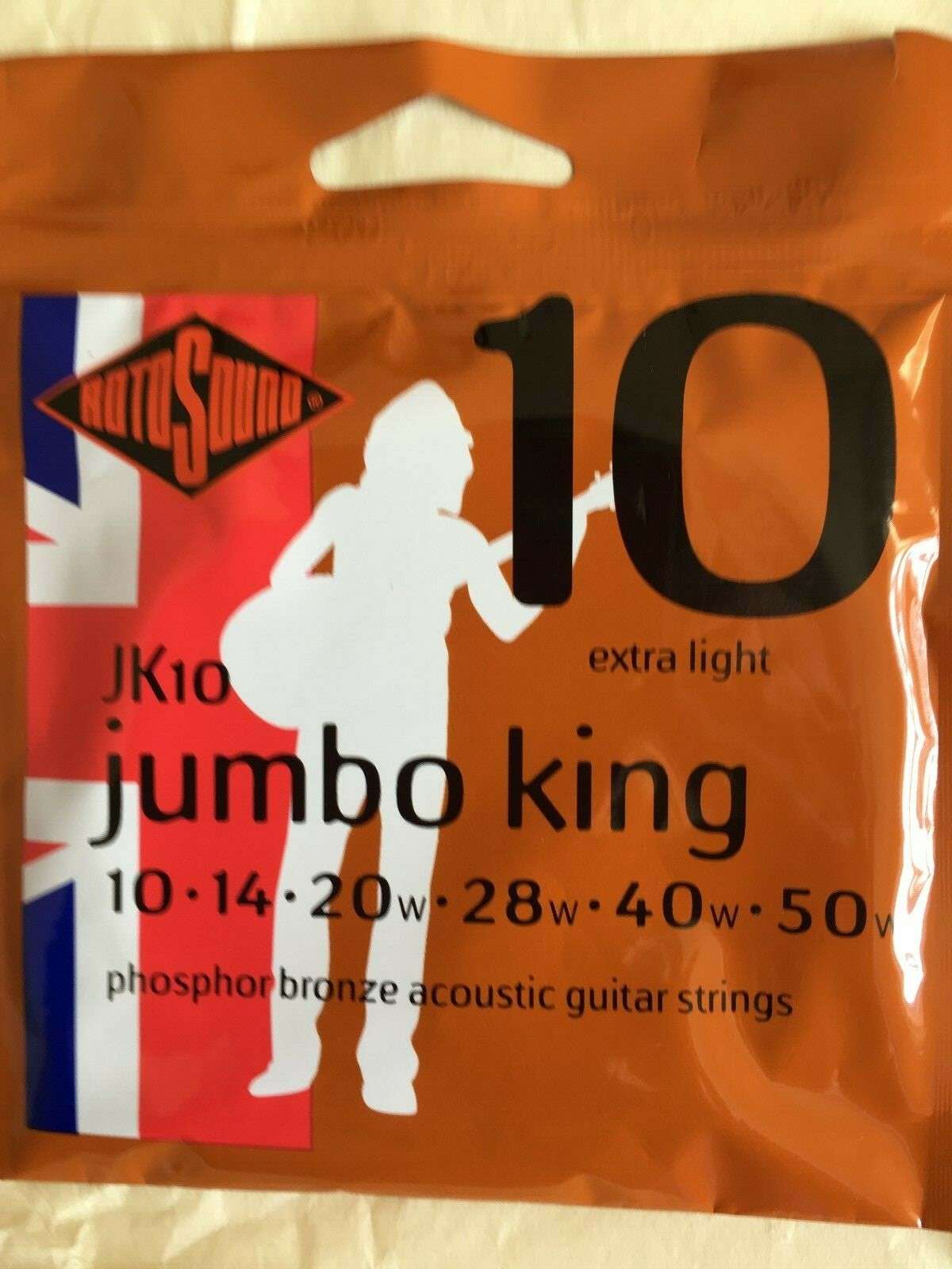ROTOSOUND JK10 JUMBO KING ACOUSTIC  GUITAR STRINGS 10-50 GAUGE
