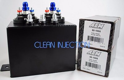 Dual AEM 50-1005 380LPH Fuel Pump 2jz 