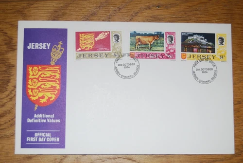Jersey First Day Cover; October 1974; Additional Definitive Values