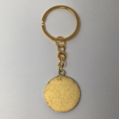 Vintage NASA Key Chain Apollo 16 Gold color metal 1972 Father's