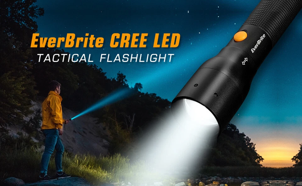 EverBrite Ultra Bright Tactical Flashlight Heavy-duty w/3C Alkaline Batteries - Image 2 of 4