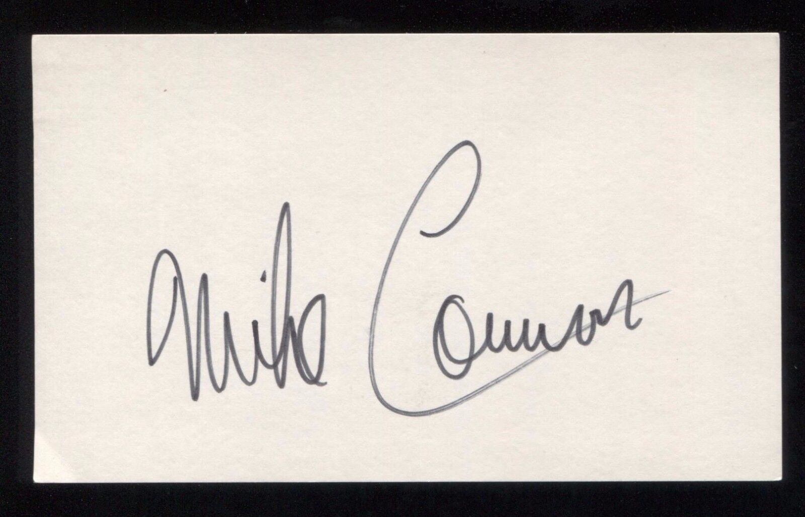 Mike Connors Vintage Signed 3x5 Index Card Autograph From The 19