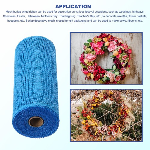 10 Inch Poly Burlap Mesh for Wreath Decorative Mesh Fabric Ribbon 10 Yard for... - Picture 5 of 7