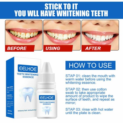 Esencia blanqueadora dental gel de suero higiene oral cuidado dental eliminar placa limpieza - Imagen 10 de 12