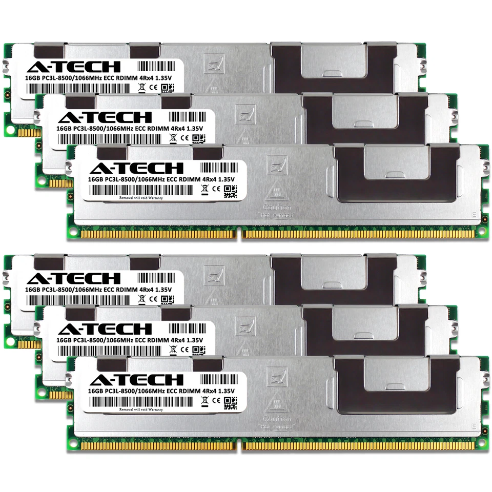 96GB 6x16GB 4Rx4 PC3L-8500R HP ProLiant DL360 G7 DL380 G7 ML370 G6 Memory RAM - Image 2 of 3