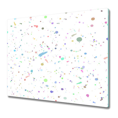Glass Surface Protector Worktop saver Paint splatter Colourful for Pale Colours