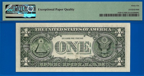 2003 $1 Federal Reserve Note PMG 66EPQ birthday courtest autograph star 8006088 - Picture 3 of 3