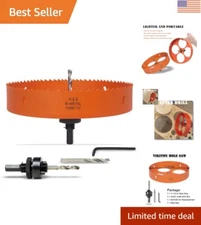 Versatile 7.5-Inch Hole Saw with Fast Chip Removal for DIY & Professionals