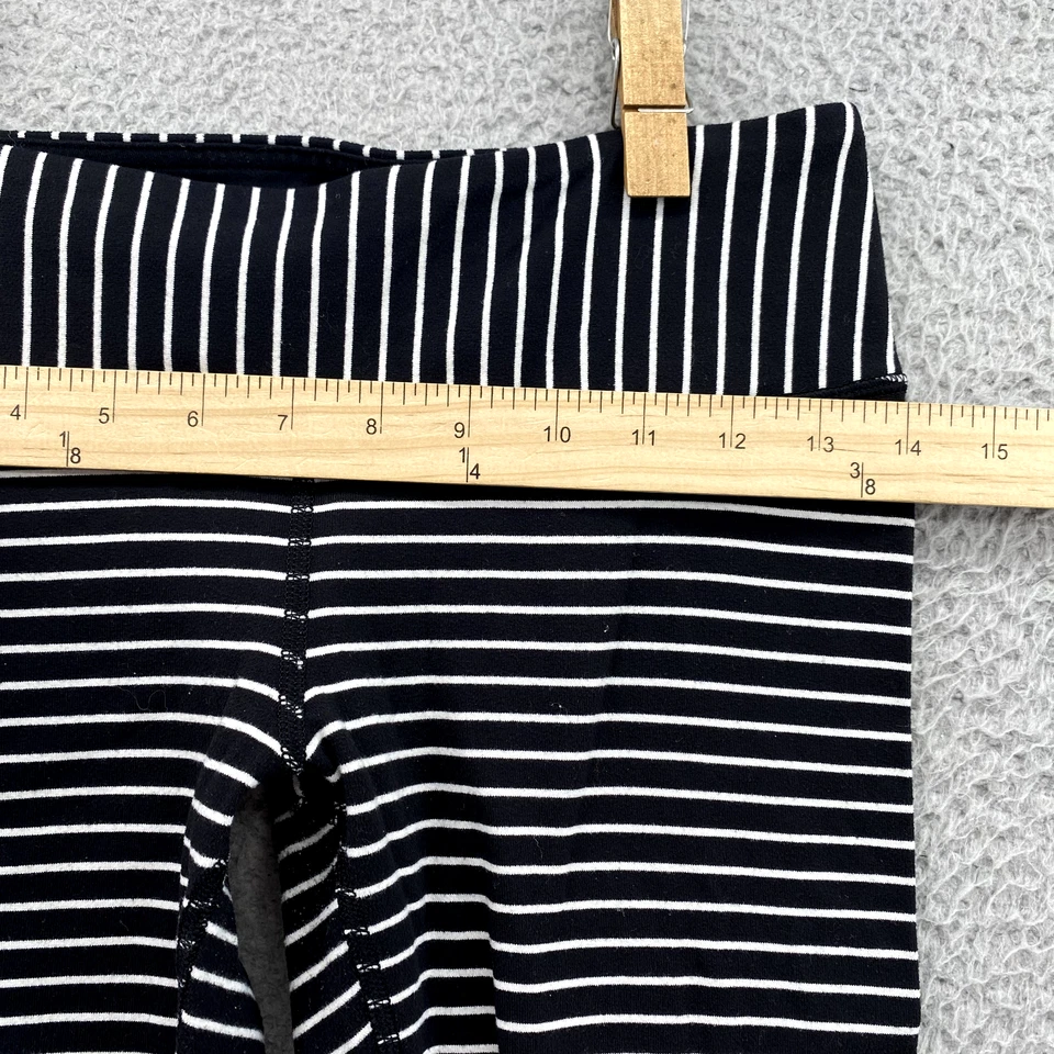 Lululemon Leggings Adult 6 Black White Crop Striped Pilates Stretch Yoga Women's - Image 3 of 4