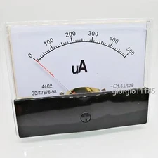 DC 500uA Class 1.5 Accuracy Analog Amperemeter Panel Meter Gauge 44C2