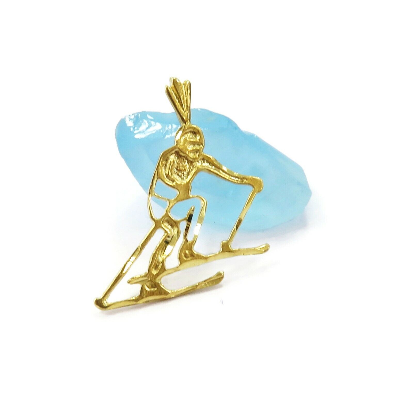 Miniature Skiing Man Vintage Solid Silver Skier Charm Alpine Off Piste Snow Jewellery Gift 3D Necklace Bracelet Pendant