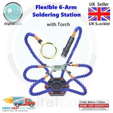 Helping Hands Soldering Station Workstation Flexible 6 Arm Tool Torch Magnifier