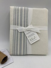 Pottery Barn Riviera Striped Blackout Drape Curtain Porcelain Blue 84" Q122