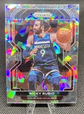 RICKY RUBIO 2021-22 Prizm NBA PRIZM SILVER CRACKED ICE #96 Timberwolves