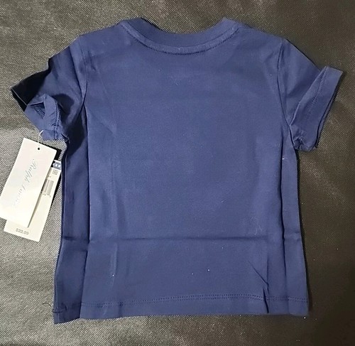 T-shirt/maglietta Navy Ralph Lauren Flag 100% cotone jersey: ragazzo taglia 9 mesi - Foto 2 di 4