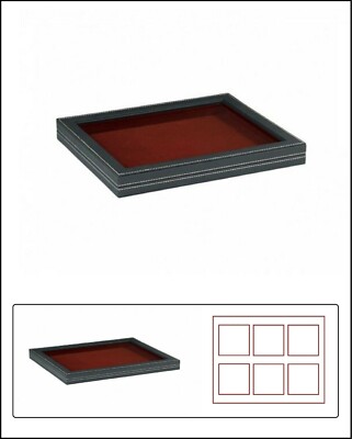LINDNER-2367-2850E-Nera-M-Sammelkassetten-Dunkelrot Fenster-8 9/32x10