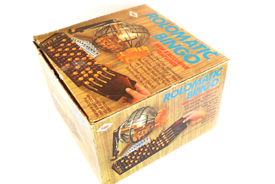 希少!! 1975y ROTAMINT BINGO ROYAアンティーク Vintage 1973 E.S. Lowe Rolomatic Bingo Game w/ Cage Cards Balls
