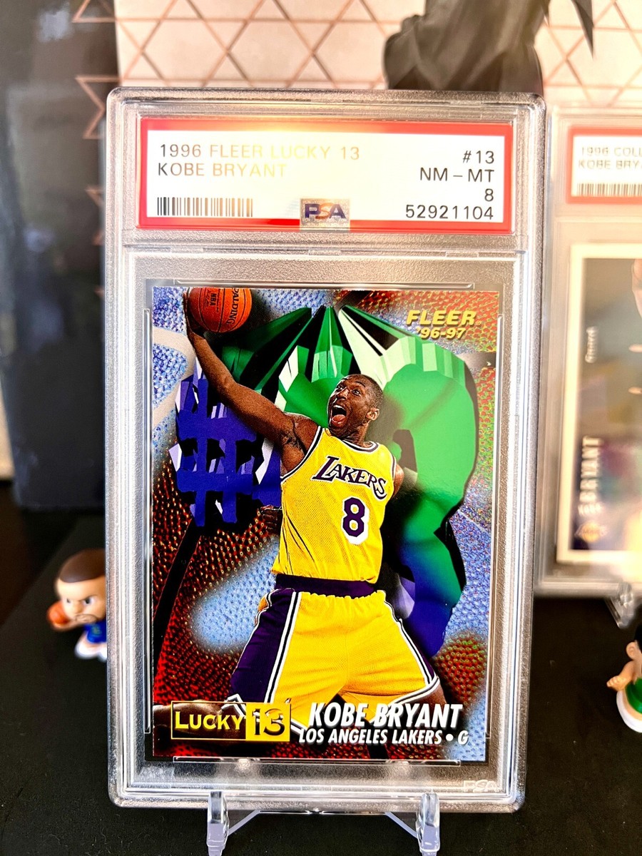 ⭐️ KOBE BRYANT 1996 FLEER LUCKY 13 #13 PSA 8 NM-MT ROOKIE
