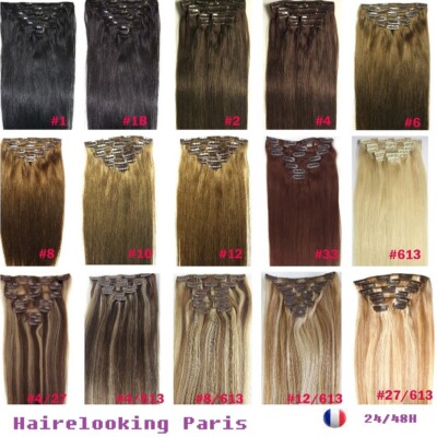 Extensions à Kératine Chaud 100% Naturelles Remy - Lot 50/100/150 Mèches, 1g, 49-60-66 Cm
