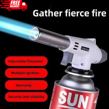 Butane Gas Blow Torch Burner Welding Auto Ignition Soldering BBQ Flame Thrower