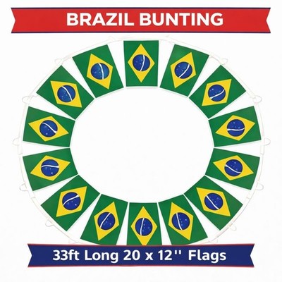 10 Meter Brasilien Brasil 20 XL Fahnen Wimpel Copa America WM 2026