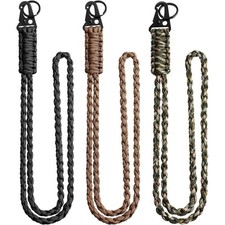 Heavy Duty Paracord Lanyard Multi-Use Keychain Adventure ID Badge Holder