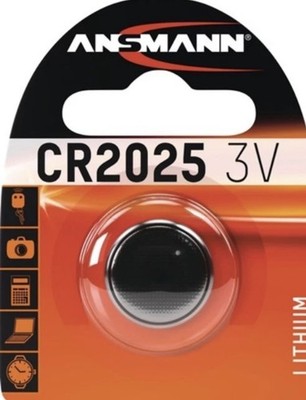 ANSMANN  Knopfzelle CR2025          20 x 2,5 mm