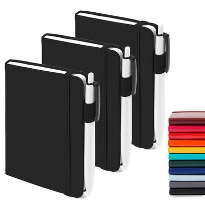 feela 3 Pack Pocket Notebook Journals with 3 Black Pens, A6 Mini 3 