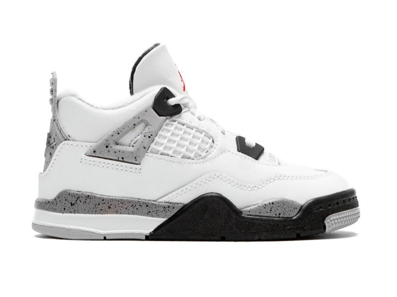 Nike Air Jordan 4 Retro White Cement IB4388-100 Preschool Size New