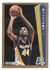 1992-93 Fleer Basketball Kenny Williams Card #354 Indiana Pacers