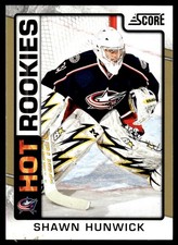 2012-13 Score Hot Rookies Gold Rush Shawn Hunwick Rookie Columbus Blue Jackets