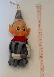 Vintage Knee Hugger Pixie Elf Doll Christmas Ornament Made in Japan