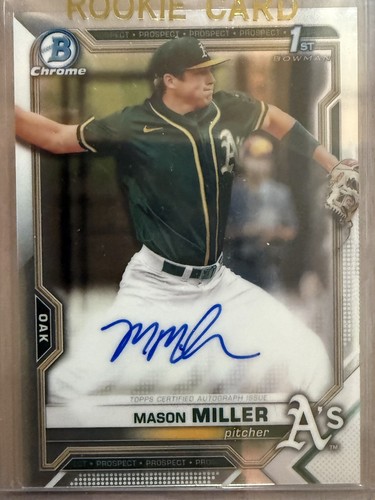 Mason Miller #CDA-MMIL 2021 Bowman Draft Pick Chrome Autographs card