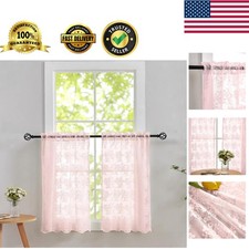Princess-Inspired Pink Cafe Curtains, 30-Inch, for Dreamy Little Girls' Rooms