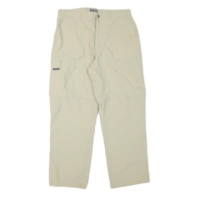 TENSON Herren Relaxierte Beige Zip-Hose W32 L28 Outdoor Leicht Freizeit