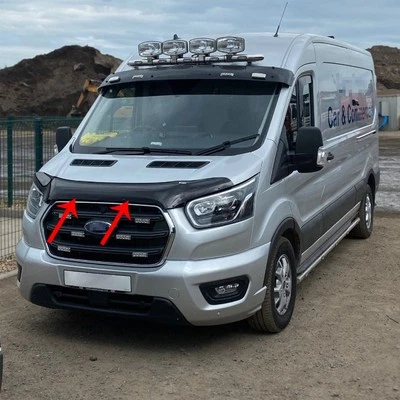 GEARZAAR FOR FORD TRANSIT MK8 2014-2020 BONNET PROTECTOR WIND STONE DEFLECTOR BRA GUARD