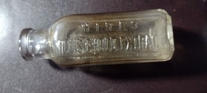 Antique "Hires" Household Extract Bottle/Cork Top, Clear