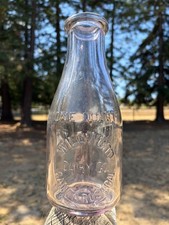 Bouteille de lait quart Wildwood Dairy Sant Rosa Ca, Cal, Calife, Californie
