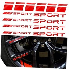 14pcs Car Decal Stickers,Wheel Rim Decal Sticker,Sport Logo 14PCS Red