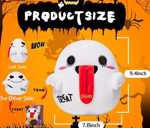 Halloween Stofftier Geist Plüsch, Trick or Treat Halloween Spielzeug Geschenke 9,4 Inc - Bild 2 von 3
