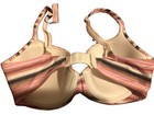 VICTORIA'S SECRET MULTI COLORED STRIPED DEMI BODY BRA- Sz 32DD-PUSH UP- TSHIRT - — photo 2