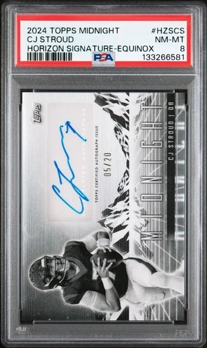 2024 TOPPS MIDNIGHT HORIZON SIG EQUINOX #HZSCS CJ STROUD 5/20 PSA 8 AUTO