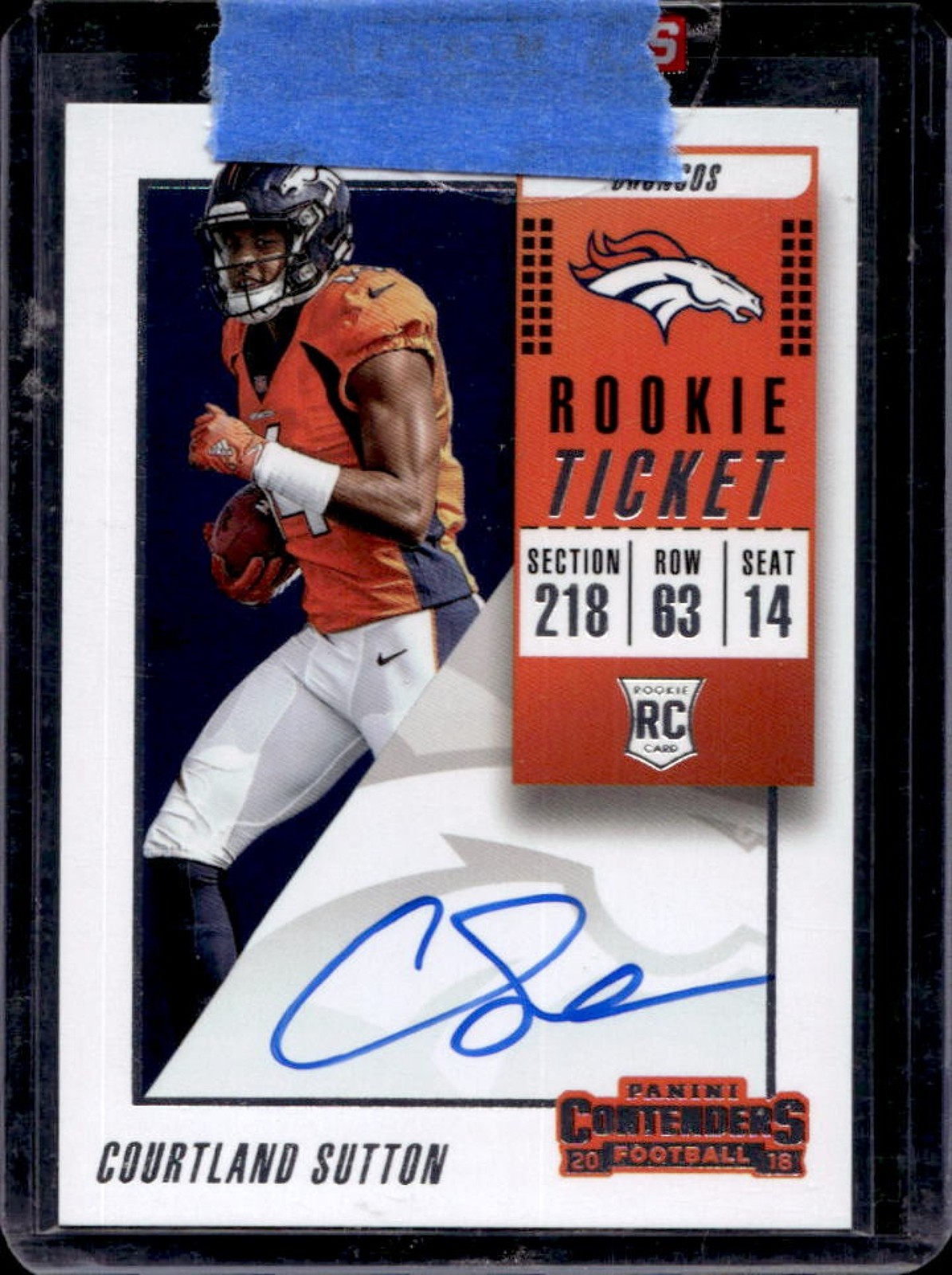 2018 Contenders Courtland Sutton Rookie Ticket Auto RPS RC #115 Broncos