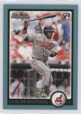 2010 Bowman Draft Blue 356/399 Carlos Santana #BDP69 Rookie RC sh7